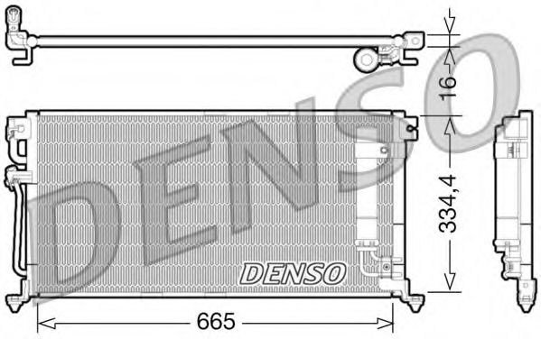 DCN45003 DENSO Condenser, air conditioning