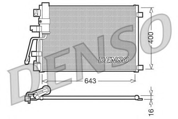 DCN46003 DENSO Condenser, air conditioning