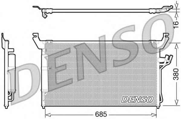 DCN46013 DENSO Condenser, air conditioning