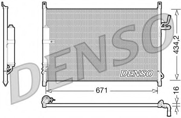 DCN46015 DENSO Condenser, air conditioning