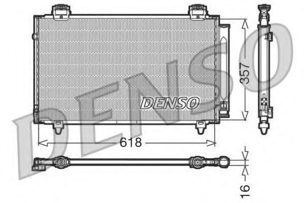 DCN50004 DENSO Condenser, air conditioning