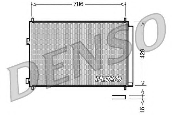DCN50030 DENSO Condenser, air conditioning