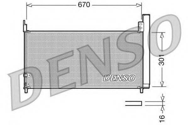 DCN50037 DENSO Condenser, air conditioning