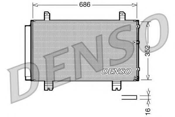 DCN51002 DENSO Air Conditioning Condenser, air conditioning