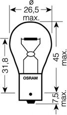 7506 OSRAM Bulb, indicator; Bulb, stop light; Bulb, licence plate light; Bulb, rear fog light; Bulb, reverse light; Bulb, tail light; Bulb, position-/outline lamp; Bulb, auxiliary stop light; Bulb, indicator-/outline lamp