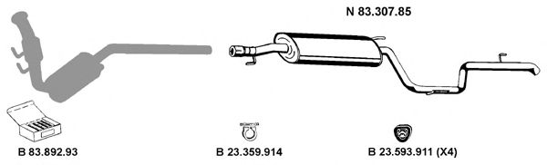 232491 EBERSP%C3%84CHER Gasket Set, cylinder head
