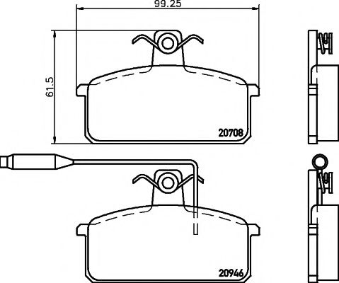 MDB1528 MINTEX Тормозная система Комплект тормозных колодок, дисковый тормоз