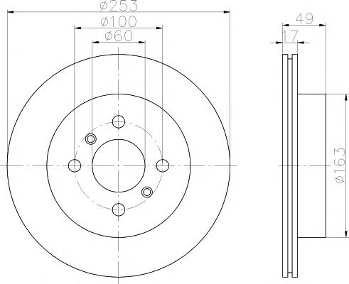 MDC1672 MINTEX Тормозная система Тормозной диск