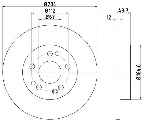 MDC362 MINTEX Тормозная система Тормозной диск