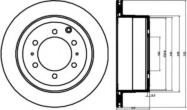 MDC1303 MINTEX Тормозная система Тормозной диск