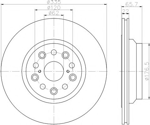 MDC2271R MINTEX Тормозная система Тормозной диск