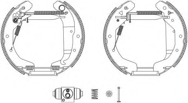 MSP282 MINTEX Brake System Brake Shoe Set