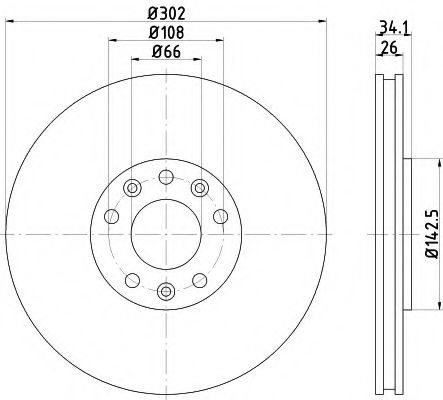 MDC2609 MINTEX Тормозная система Тормозной диск