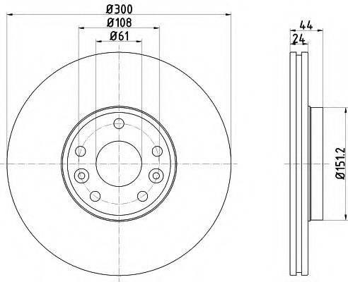 MDC2653 MINTEX Тормозная система Тормозной диск