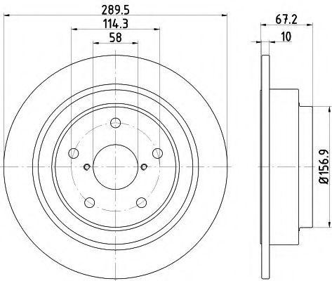 MDC2665 MINTEX Тормозная система Тормозной диск
