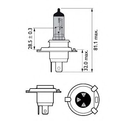 12342 WHVB1 PHILIPS Bulb, spotlight; Bulb, headlight; Bulb, fog light; Bulb, headlight; Bulb, spotlight; Bulb, fog light