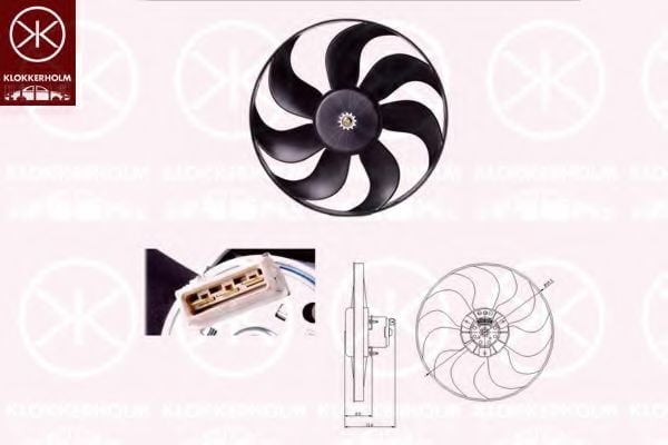 95042601 KLOKKERHOLM Fan, radiator