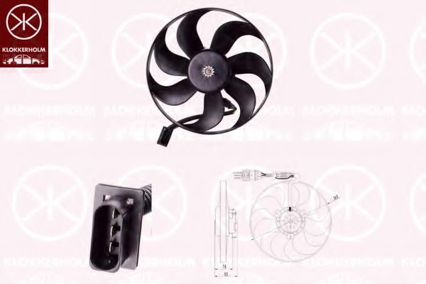 95062601 KLOKKERHOLM Fan, radiator