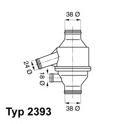 2393.75 WAHLER Thermostat, coolant