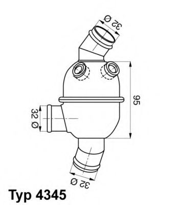 4345.80 WAHLER Cooling System Thermostat, coolant