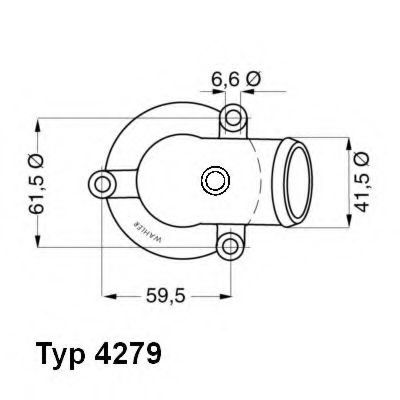4279.87D WAHLER Cooling System Thermostat, coolant