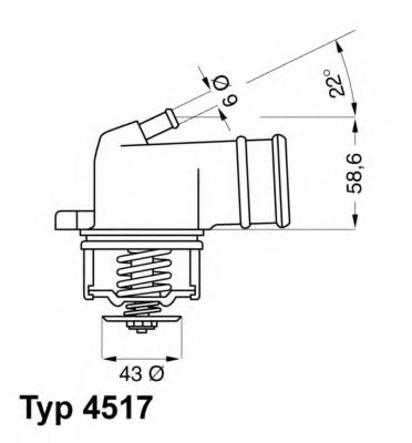 4517.87D WAHLER Cooling System Thermostat, coolant