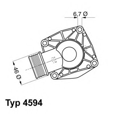 4594.90D WAHLER Cooling System Thermostat, coolant