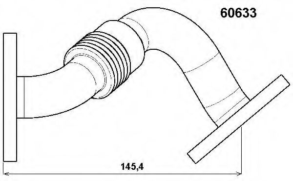 60633D WAHLER Pipe, EGR valve