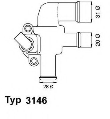 3146.90D WAHLER Cooling System Thermostat, coolant