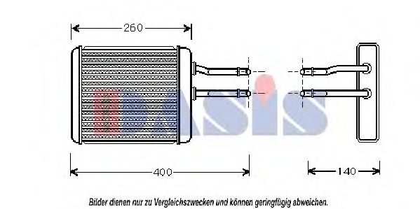 019002N AKS+DASIS Heizung/Lüftung Wärmetauscher, Innenraumheizung