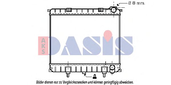 020015N AKS+DASIS Cooling System Radiator, engine cooling