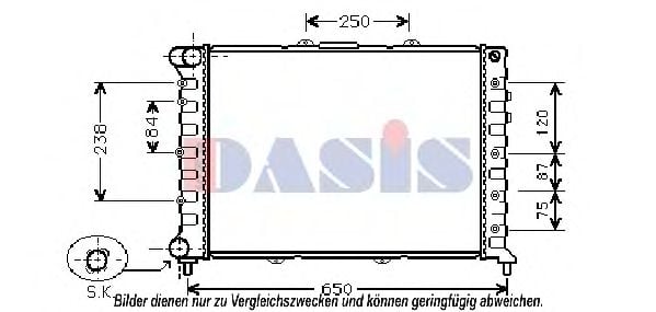 020021N AKS+DASIS Kühler, Motorkühlung