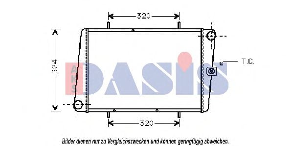 020040N AKS+DASIS Cooling System Radiator, engine cooling