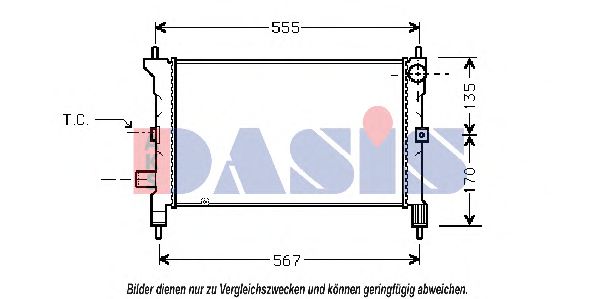020190N AKS+DASIS Kühler, Motorkühlung