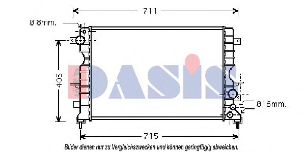 021001N AKS+DASIS Kühler, Motorkühlung