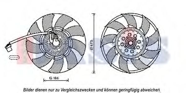 028002N AKS+DASIS Clutch, radiator fan