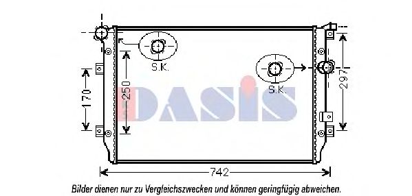 040014N AKS+DASIS Cooling System Radiator, engine cooling