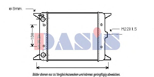 040020N AKS+DASIS Cooling System Radiator, engine cooling