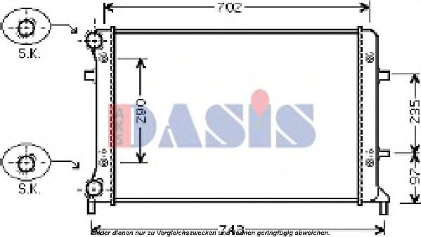040031N AKS+DASIS Cooling System Radiator, engine cooling