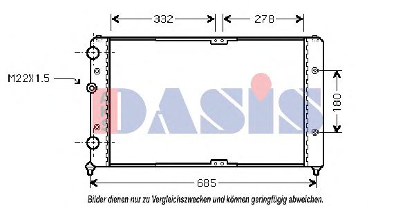 040038N AKS+DASIS Kühler, Motorkühlung