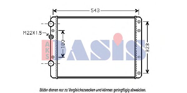 040042N AKS+DASIS Kühler, Motorkühlung