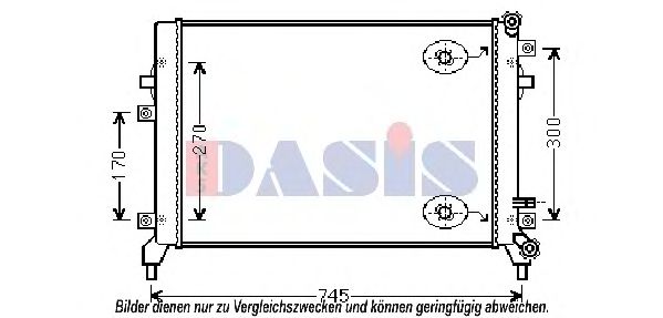 040044N AKS+DASIS Cooling System Radiator, engine cooling