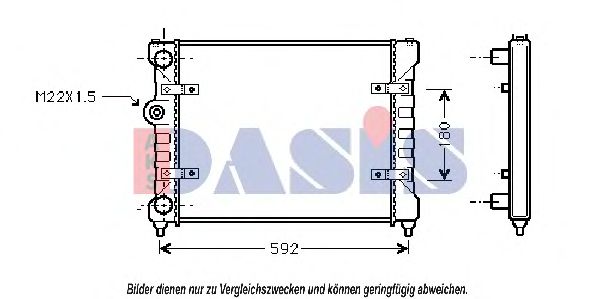 040330N AKS+DASIS Cooling System Radiator, engine cooling