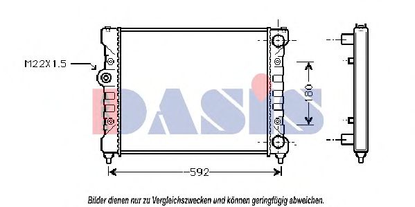 040350N AKS+DASIS Cooling System Radiator, engine cooling