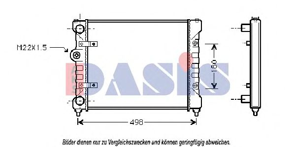 040390N AKS+DASIS Cooling System Radiator, engine cooling