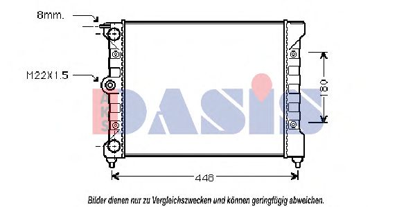 040430N AKS+DASIS Cooling System Radiator, engine cooling