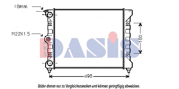 040440N AKS+DASIS Cooling System Radiator, engine cooling