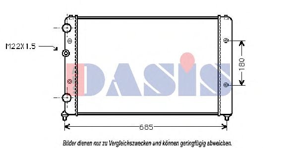 040720N AKS+DASIS Kühler, Motorkühlung