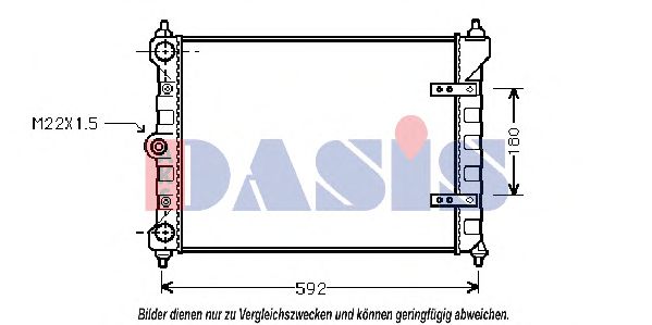 041090N AKS+DASIS Kühler, Motorkühlung