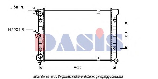041630N AKS+DASIS Cooling System Radiator, engine cooling